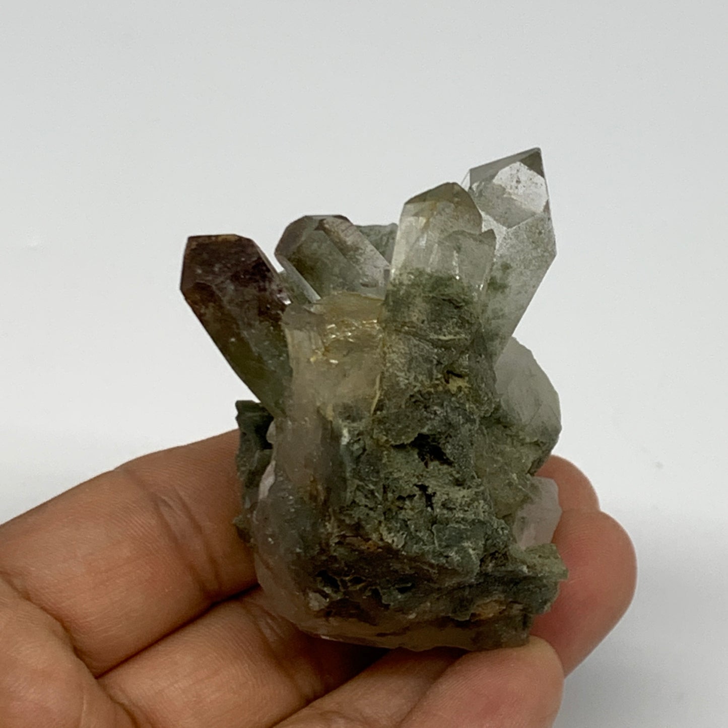 103g, 2.6"x1.9"x1.6", Chlorine Quartz Crystal Mineral,Specimen Terminated,B27657