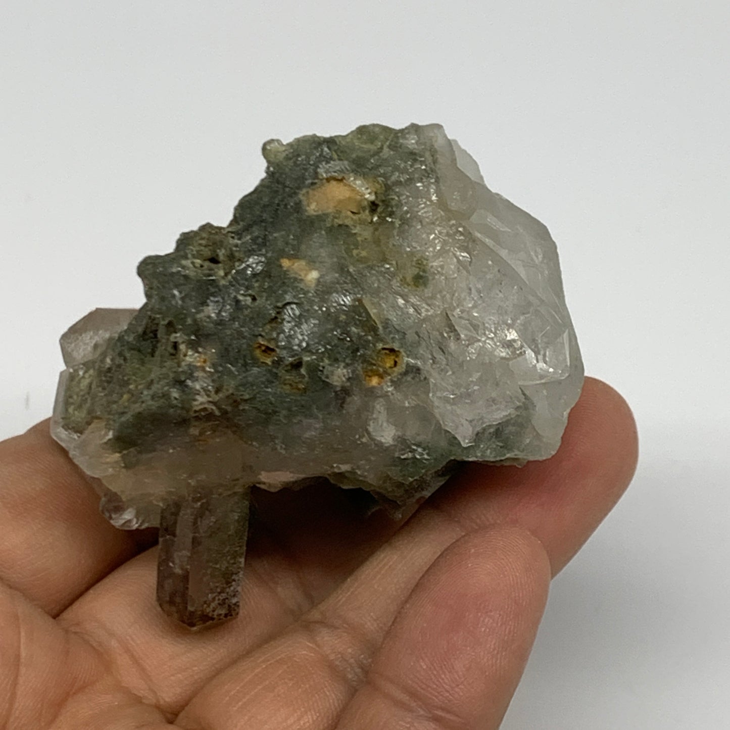 103g, 2.6"x1.9"x1.6", Chlorine Quartz Crystal Mineral,Specimen Terminated,B27657