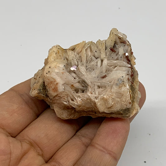 123.3g, 2"x1.5"x1.4", Golden Barite Tiny Vanadinite Mineral Specimen, B33484