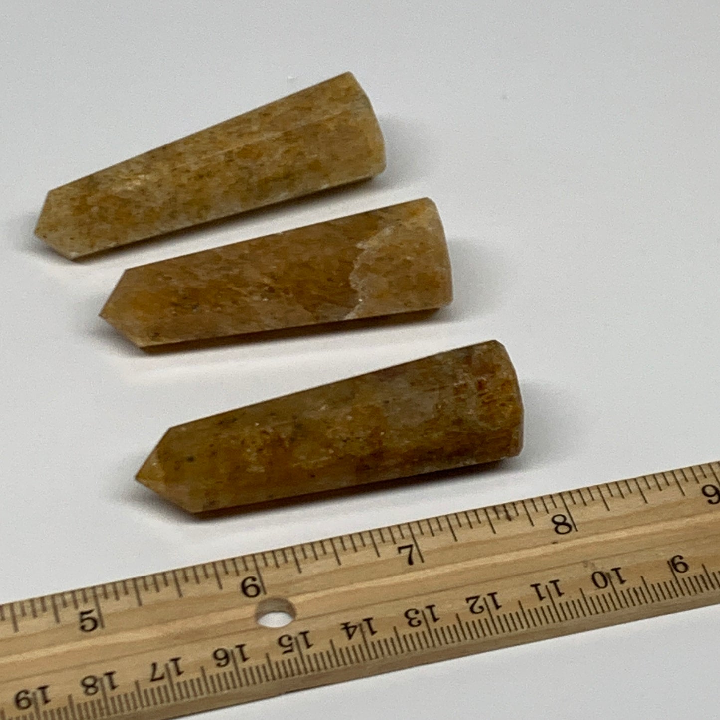 105.2g, 2.3"-2.5", 3pcs, Natural Golden Quartz Towers Small Polished Crystal, B3