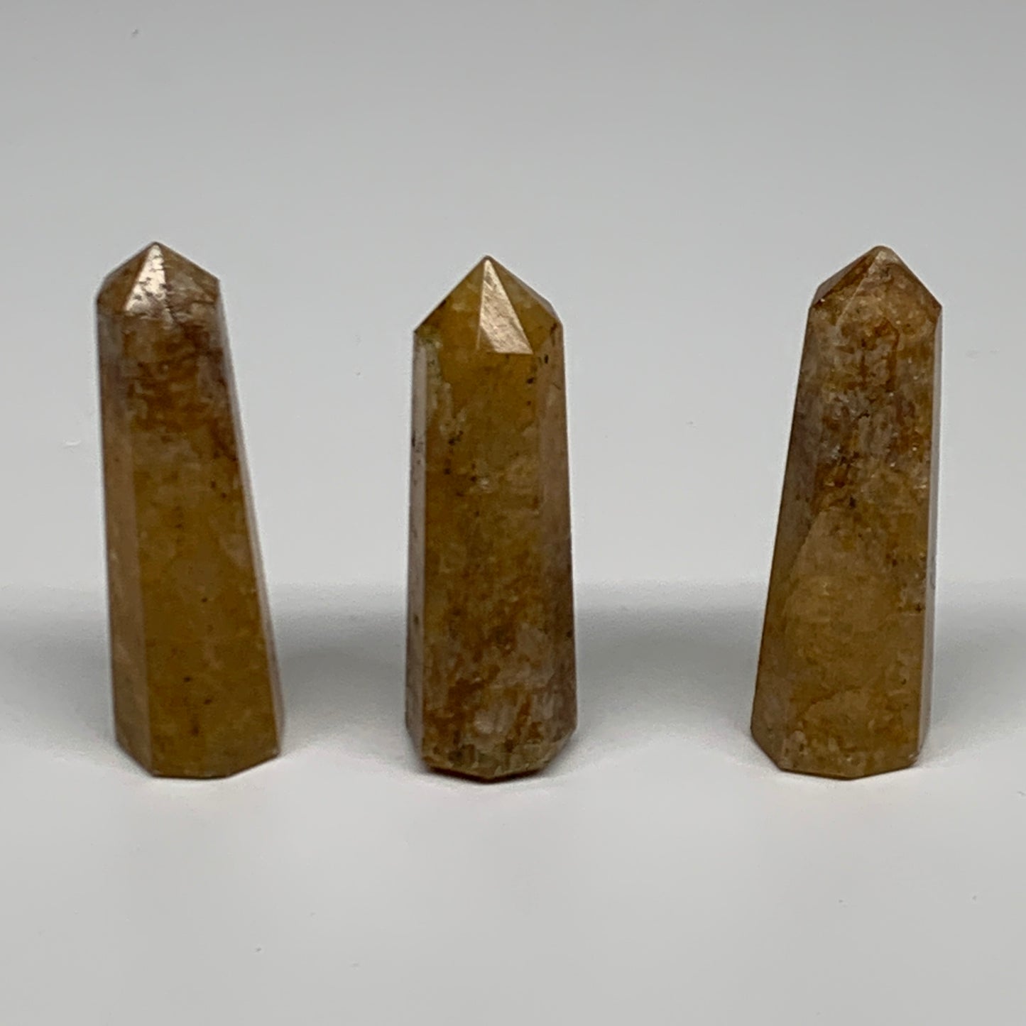 94.1g, 2.3"-2.4", 3pcs, Natural Golden Quartz Towers Small Polished Crystal, B31