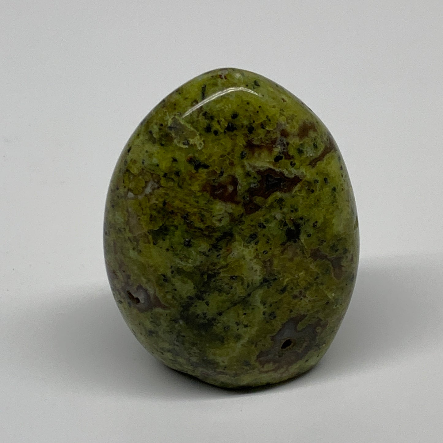 137.1g, 2.5"x2"x1.3", Green Opal Crystal Freeform Polished Gemstone, B34119