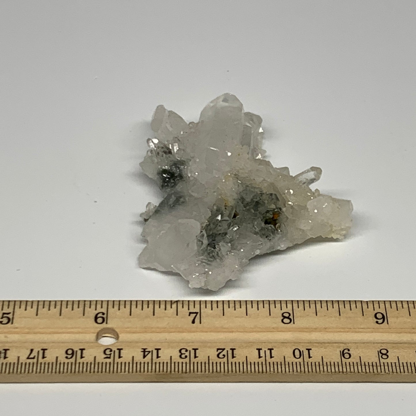 68.4g, 3"x2.4"x0.6", Chlorine Quartz Crystal Mineral,Specimen Terminated,B27658