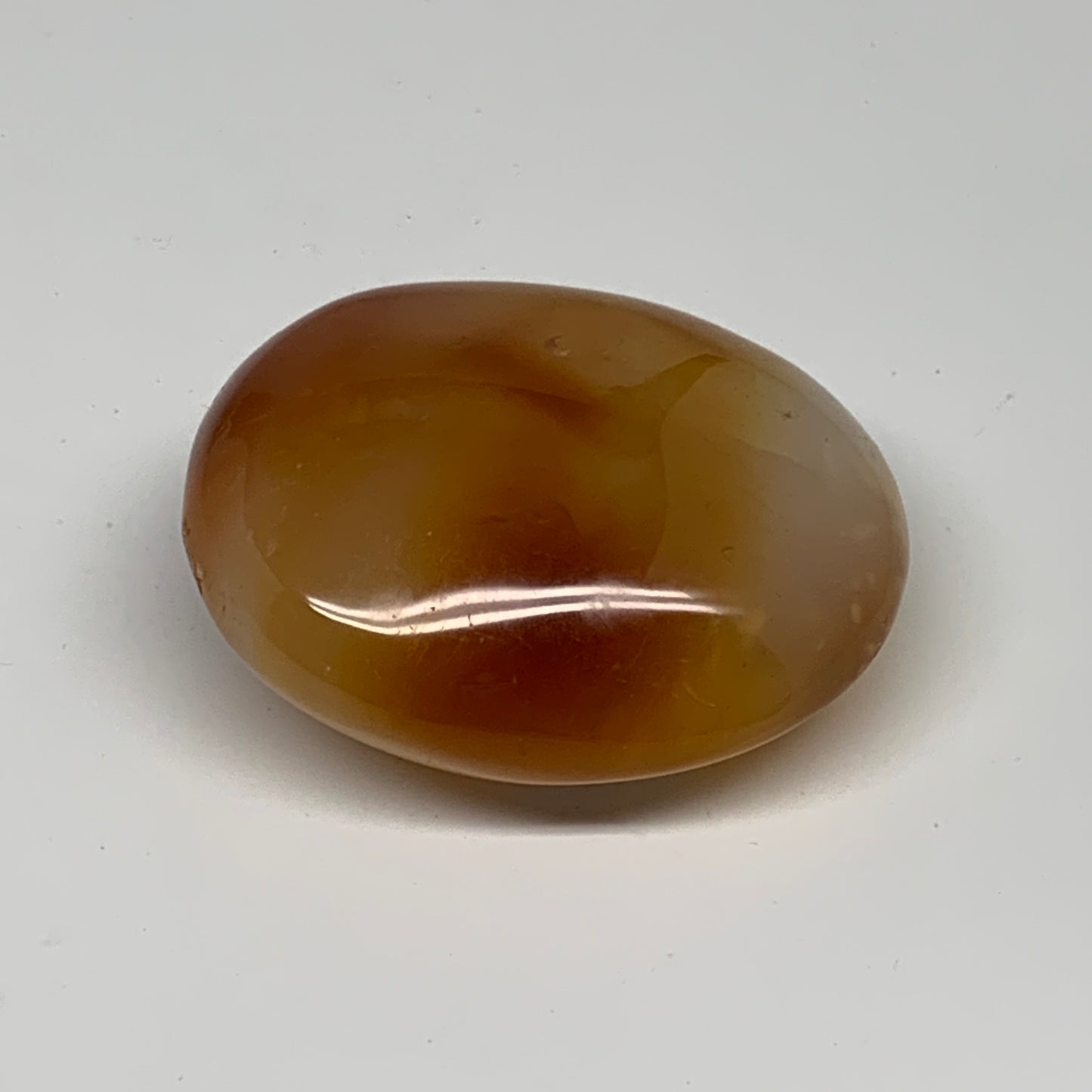 106.4g, 2.4"x2"x1.1", Red Carnelian Palm-Stone Gem Crystal Polished, B28436