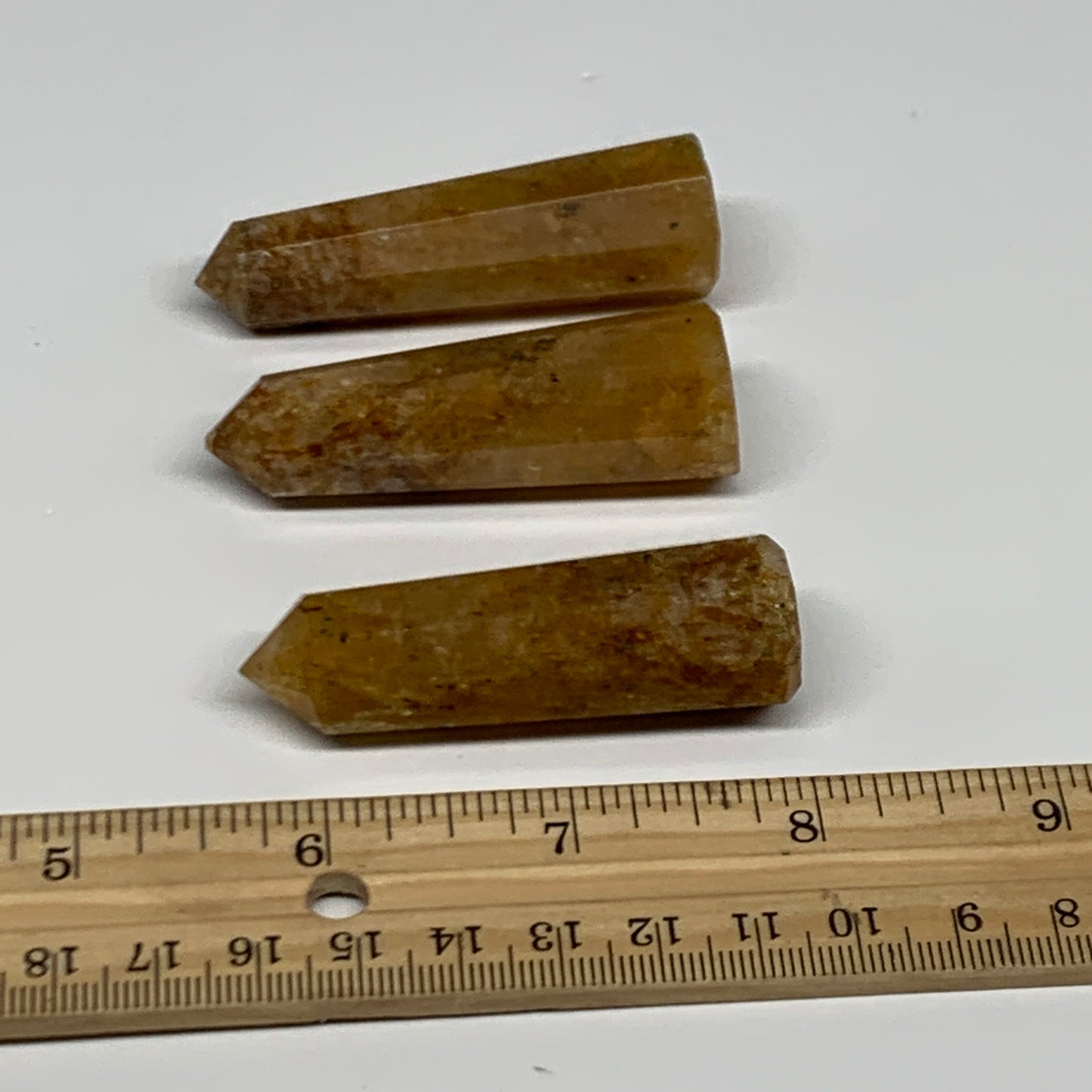 94.1g, 2.3"-2.4", 3pcs, Natural Golden Quartz Towers Small Polished Crystal, B31