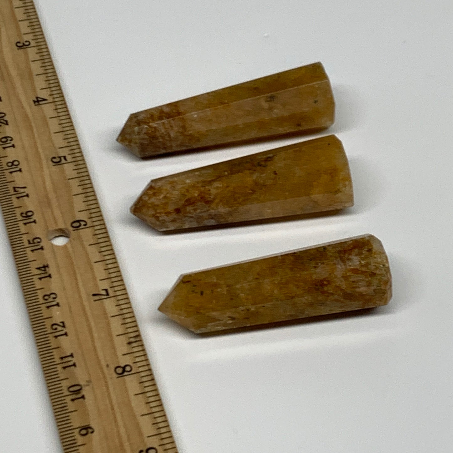94.1g, 2.3"-2.4", 3pcs, Natural Golden Quartz Towers Small Polished Crystal, B31