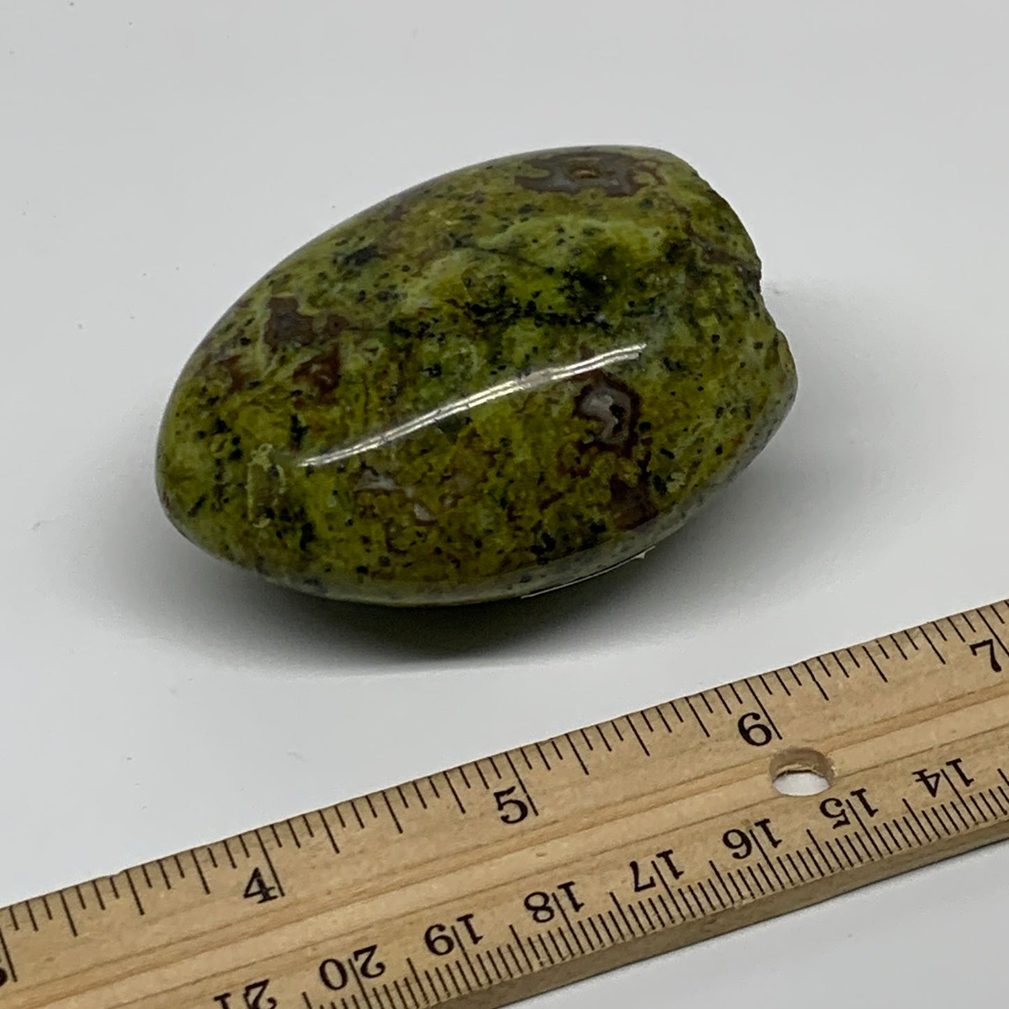 137.1g, 2.5"x2"x1.3", Green Opal Crystal Freeform Polished Gemstone, B34119