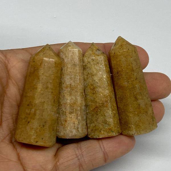 108.2g, 2"-2", 4pcs, Natural Golden Quartz Towers Small Polished Crystal, B31509