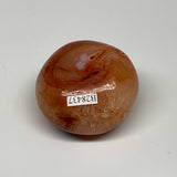 130.4g, 2"x2"x1.4", Red Carnelian Palm-Stone Gem Crystal Polished, B28437
