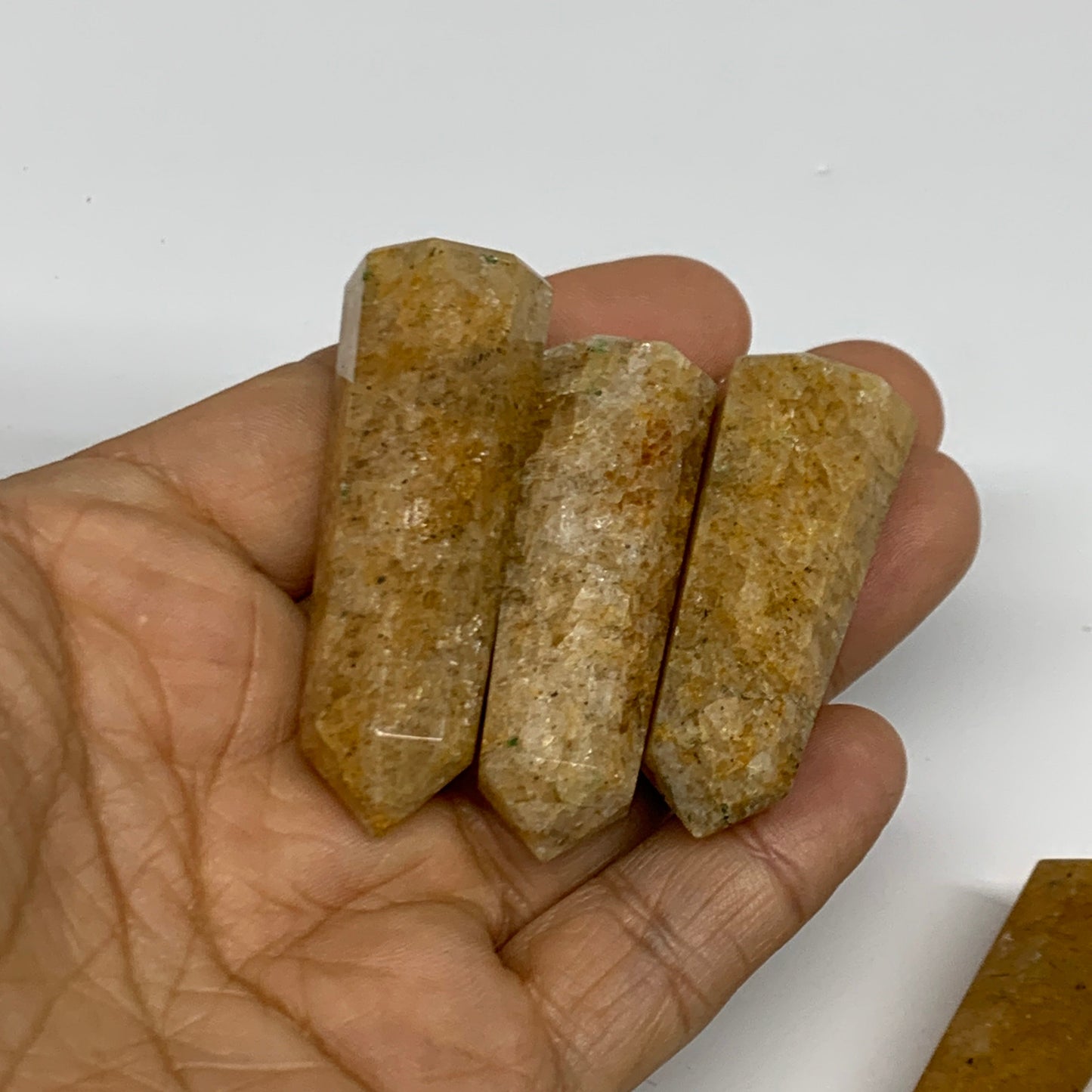 360g (0.8 lbs) ,17 pcs, 1.4"- 2.1", Golden Quartz Mini Towers from Brazil,B31510