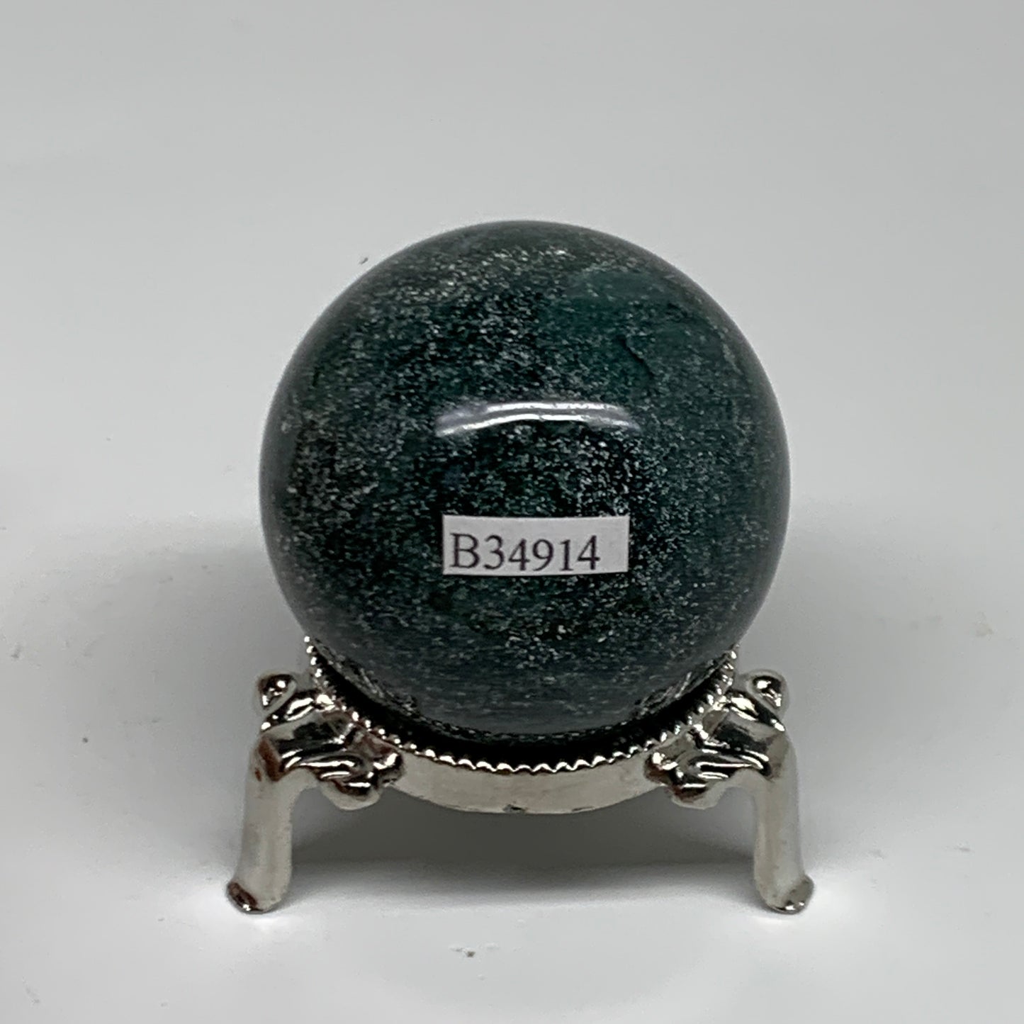 145.6g, 1.9"(48mm), Natural Moss Agate Sphere Ball Gemstone @India,B34914