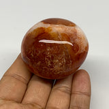 117.8g, 2"x1.9"x1.4", Red Carnelian Palm-Stone Gem Crystal Polished, B28432