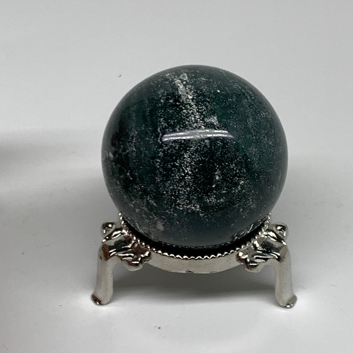 145.6g, 1.9"(48mm), Natural Moss Agate Sphere Ball Gemstone @India,B34914