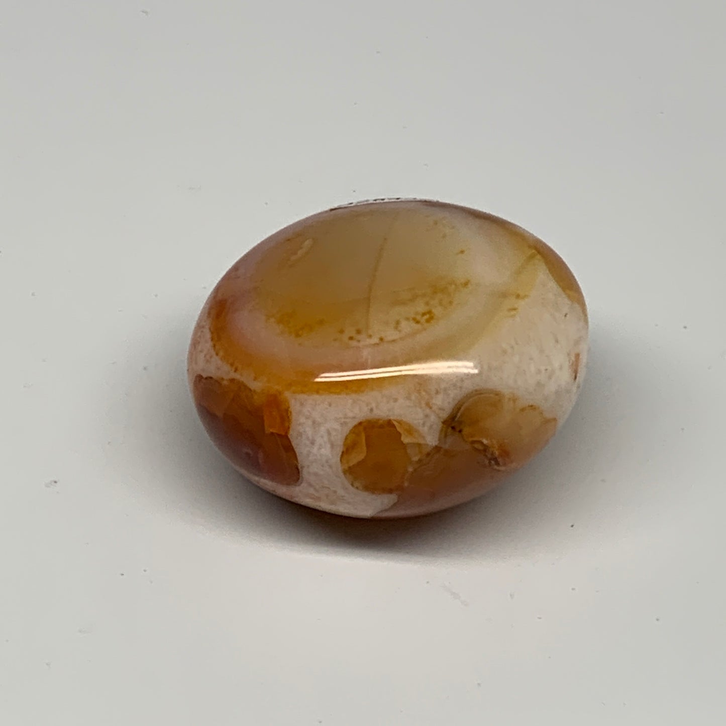 117.8g, 2"x1.9"x1.4", Red Carnelian Palm-Stone Gem Crystal Polished, B28432