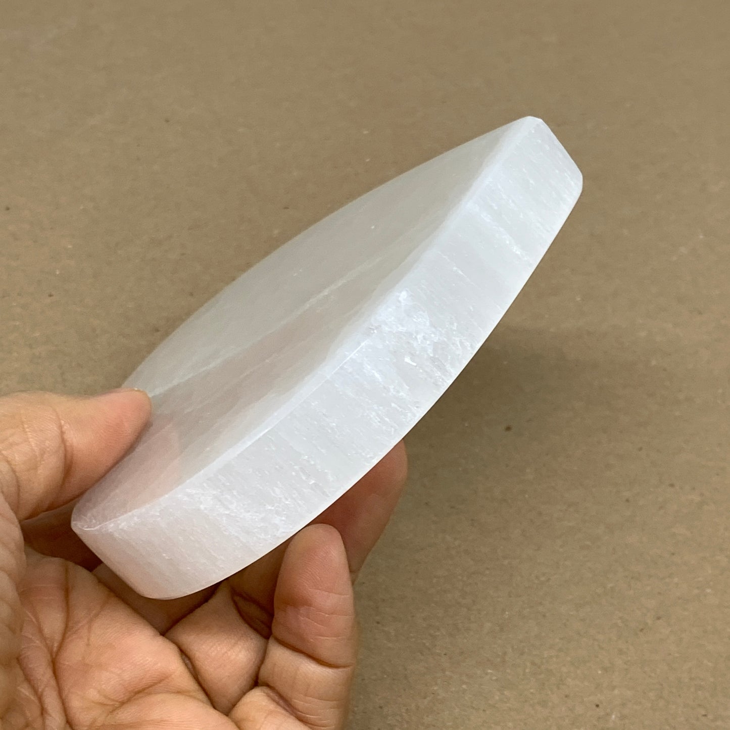 287g, 4.1"x4.1"x0.7", Selenite Heart Crystals, Satin Spar, gypsum, B36220
