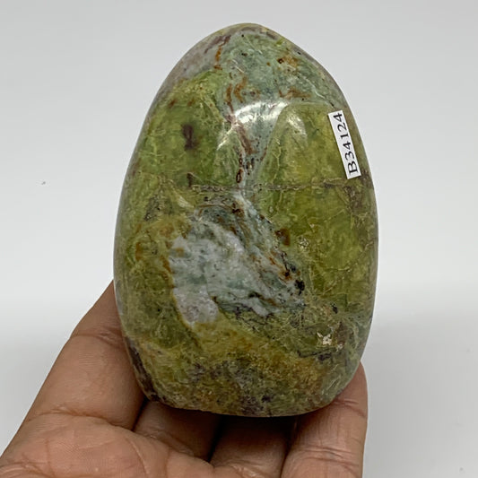 206.1g, 3.1"x2.2"x1.6", Green Opal Crystal Freeform Polished Gemstone, B34124