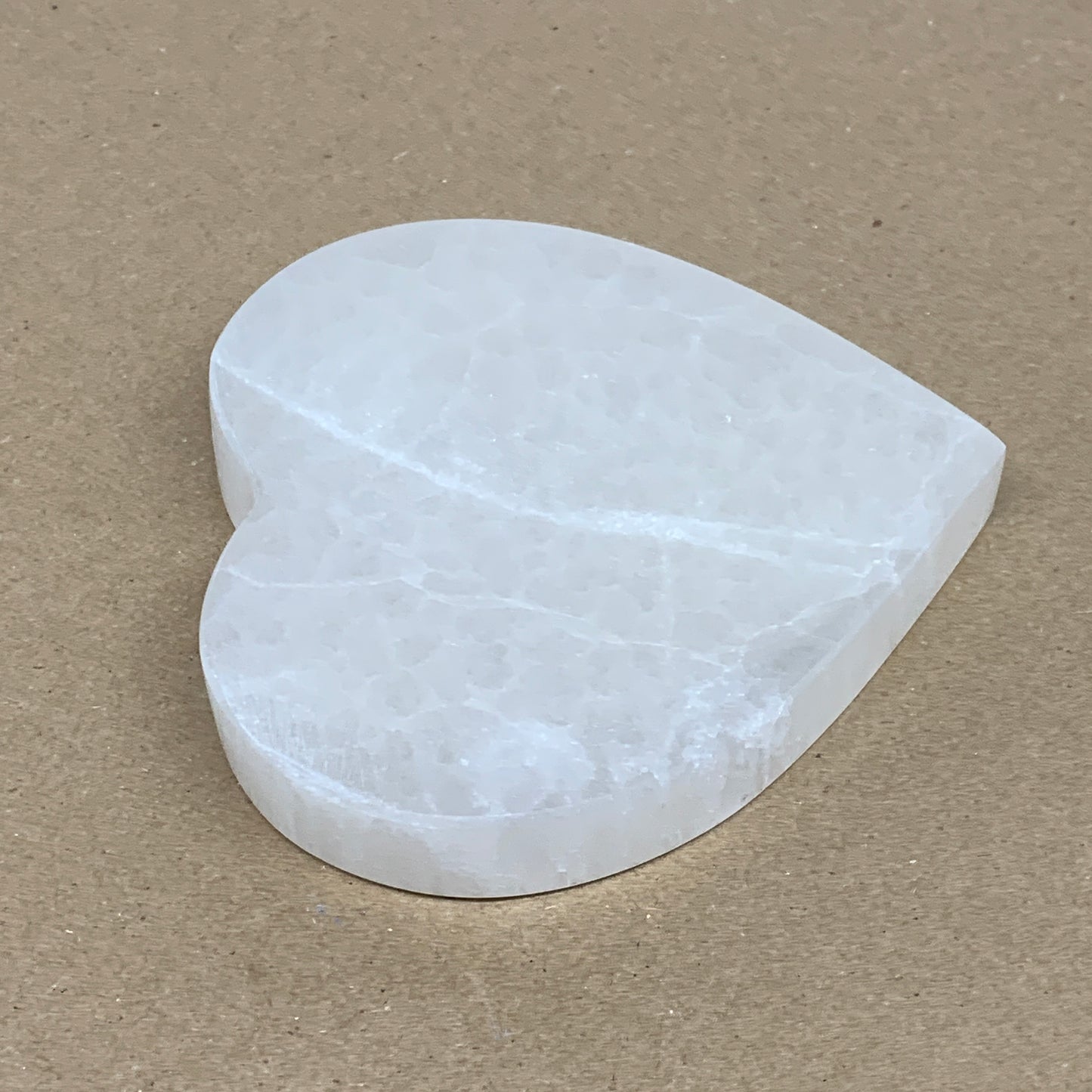 287g, 4.1"x4.1"x0.7", Selenite Heart Crystals, Satin Spar, gypsum, B36220