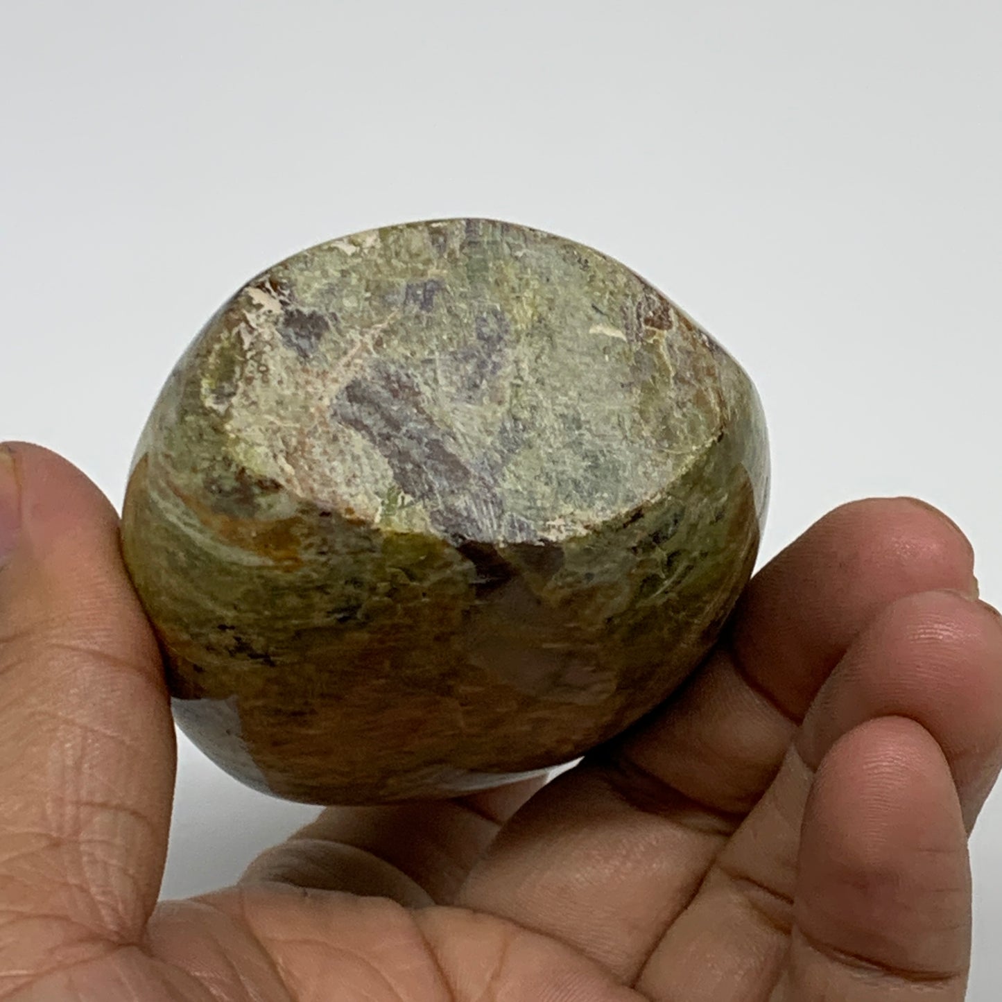 206.1g, 3.1"x2.2"x1.6", Green Opal Crystal Freeform Polished Gemstone, B34124