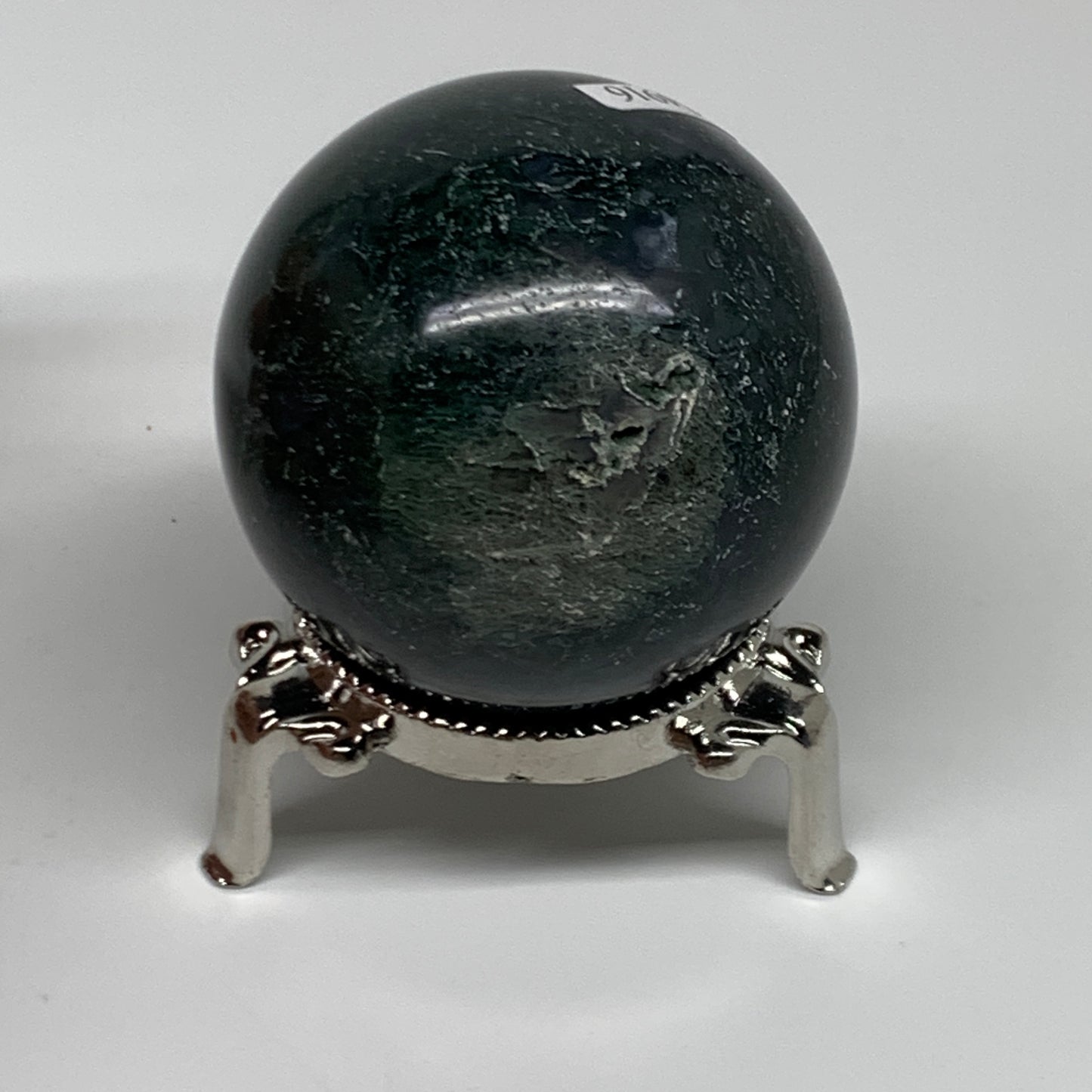 186.2g, 2"(51mm), Natural Moss Agate Sphere Ball Gemstone @India,B34916