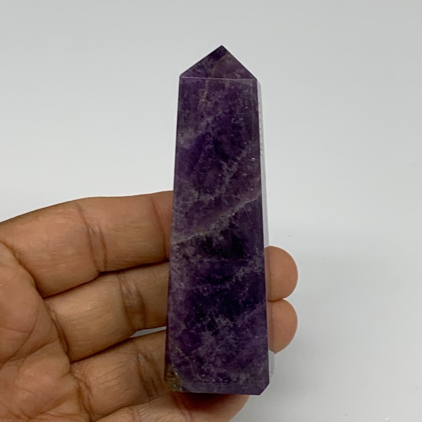 101g, 3.2"x1", Natural Amethyst Tower Point Obelisk @Brazil, B31513