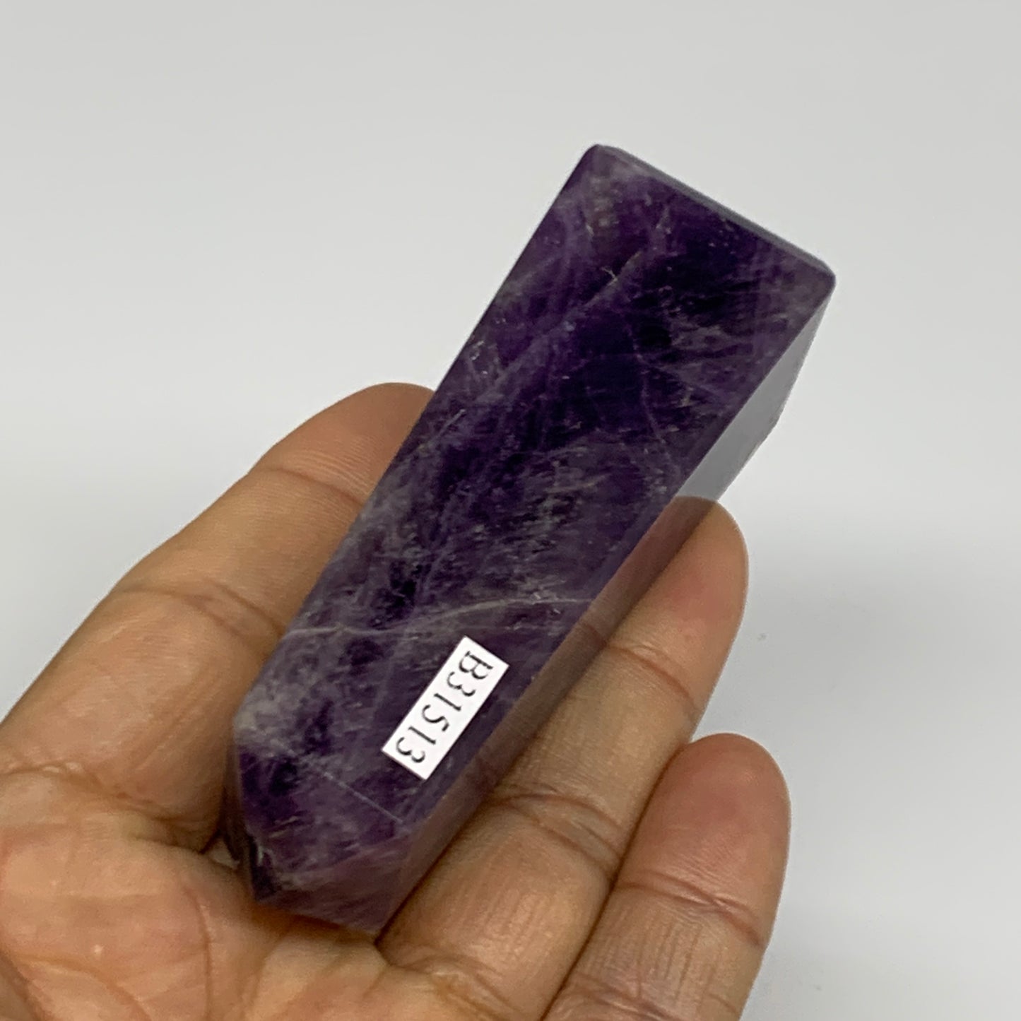 101g, 3.2"x1", Natural Amethyst Tower Point Obelisk @Brazil, B31513