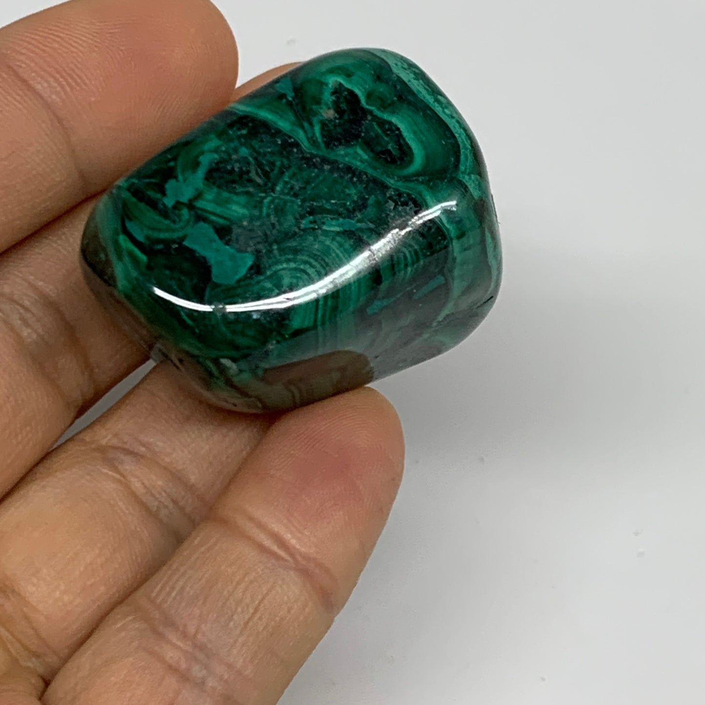 168.3g, 1.3"-1.6", 3pcs, Natural Small Malachite Tumbled Polished, B32824