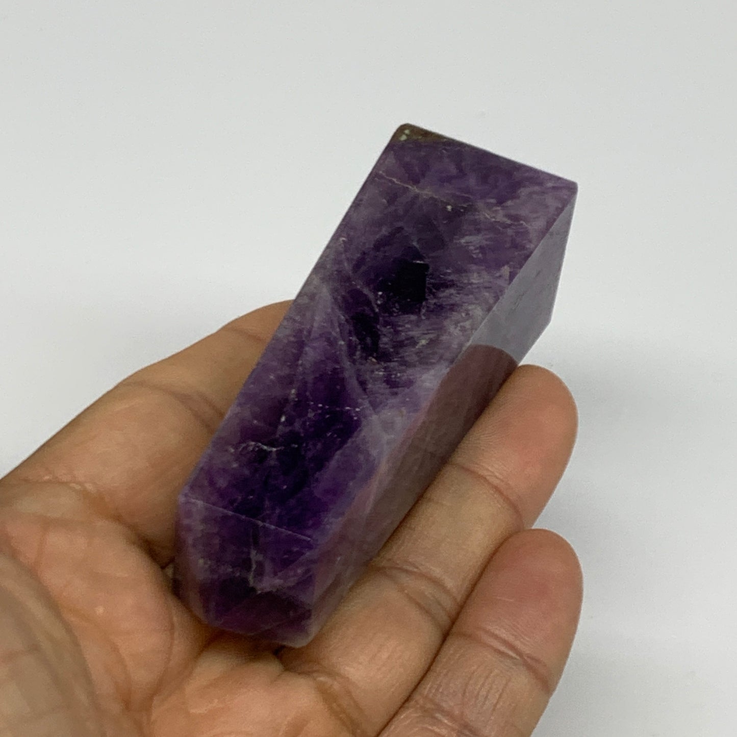 101g, 3.2"x1", Natural Amethyst Tower Point Obelisk @Brazil, B31513