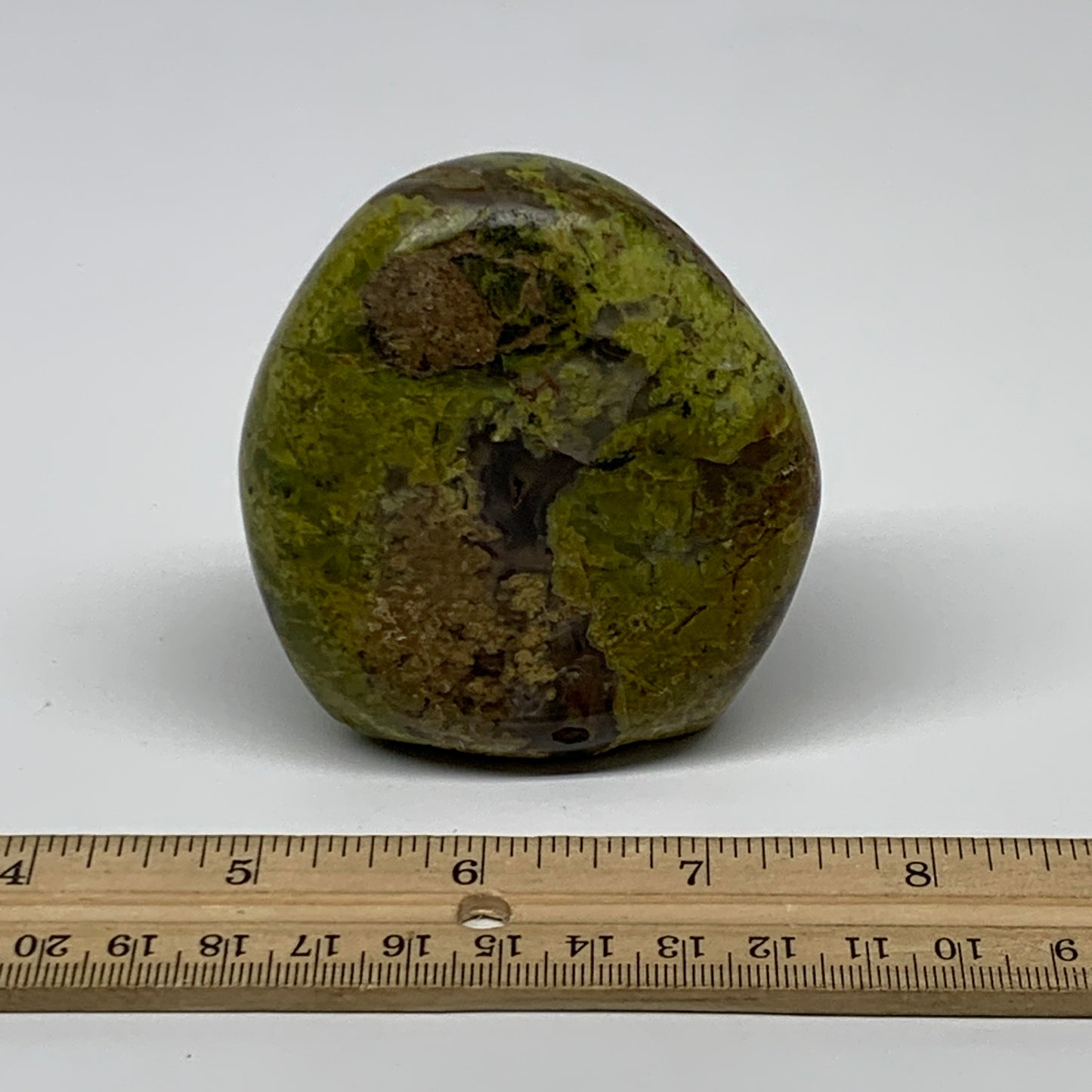 228.5g, 2.9"x2.6"x1.3", Green Opal Crystal Freeform Polished Gemstone, B34125