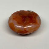 123g, 2.2"x2"x1.3", Red Carnelian Palm-Stone Gem Crystal Polished, B28441