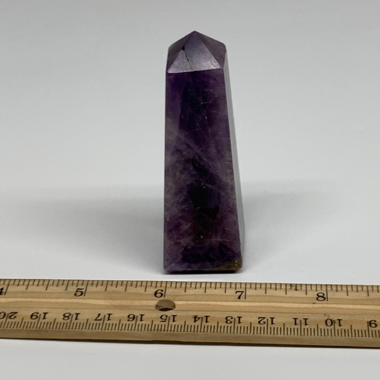 101g, 3.2"x1", Natural Amethyst Tower Point Obelisk @Brazil, B31513