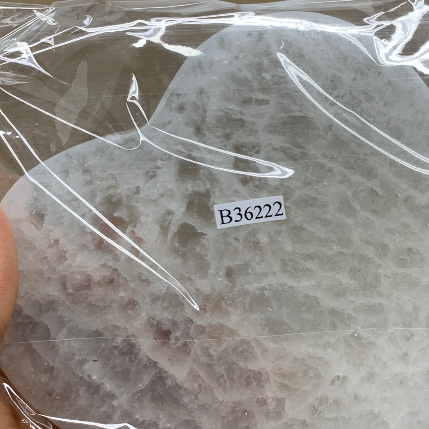 278g, 4.1"x4.1"x0.7", Selenite Heart Crystals, Satin Spar, gypsum, B36222