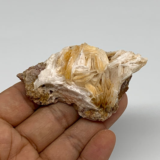 85g, 2.9"x1.7x1", Natural Golden Barite Mineral Specimen @Morocco, B33493
