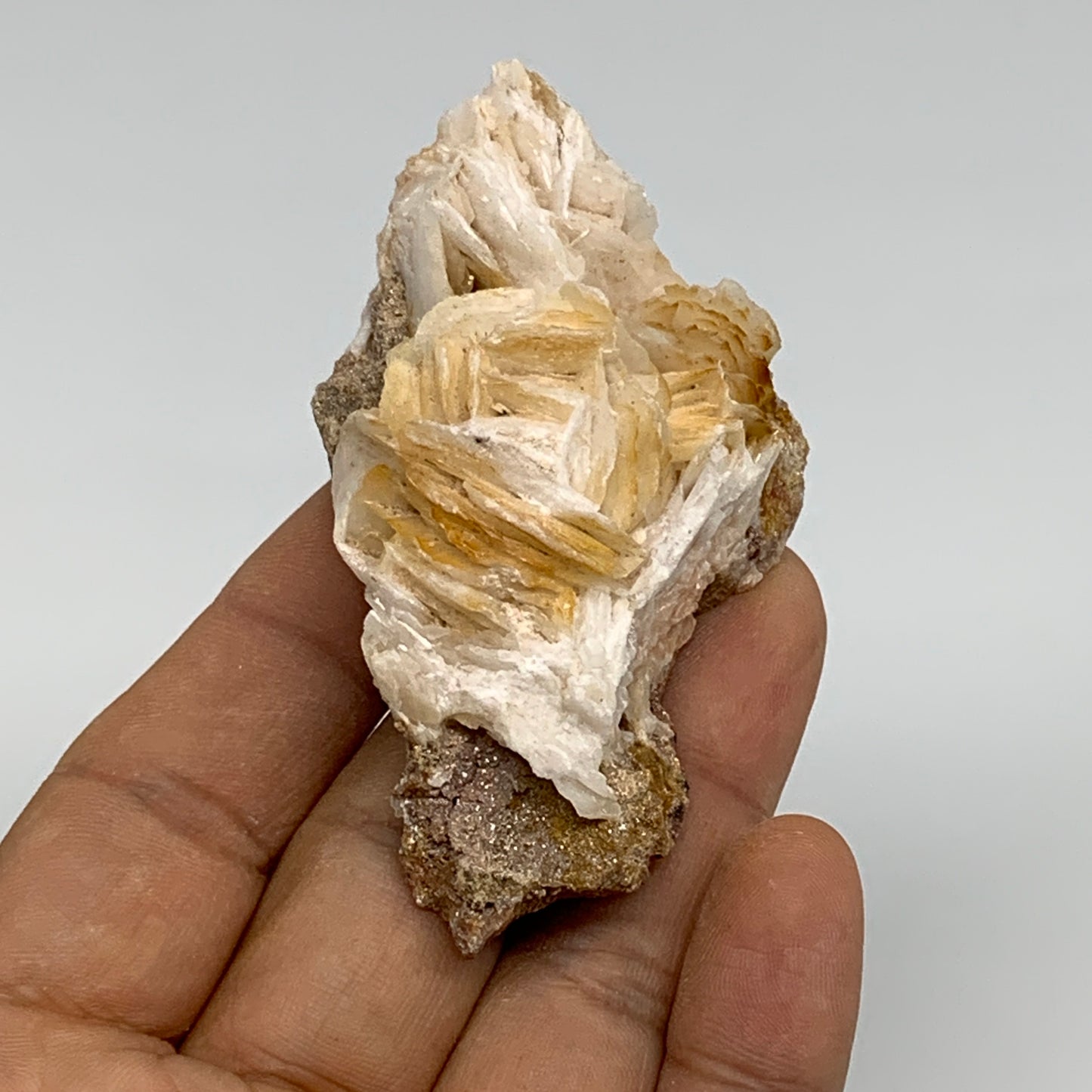 85g, 2.9"x1.7x1", Natural Golden Barite Mineral Specimen @Morocco, B33493