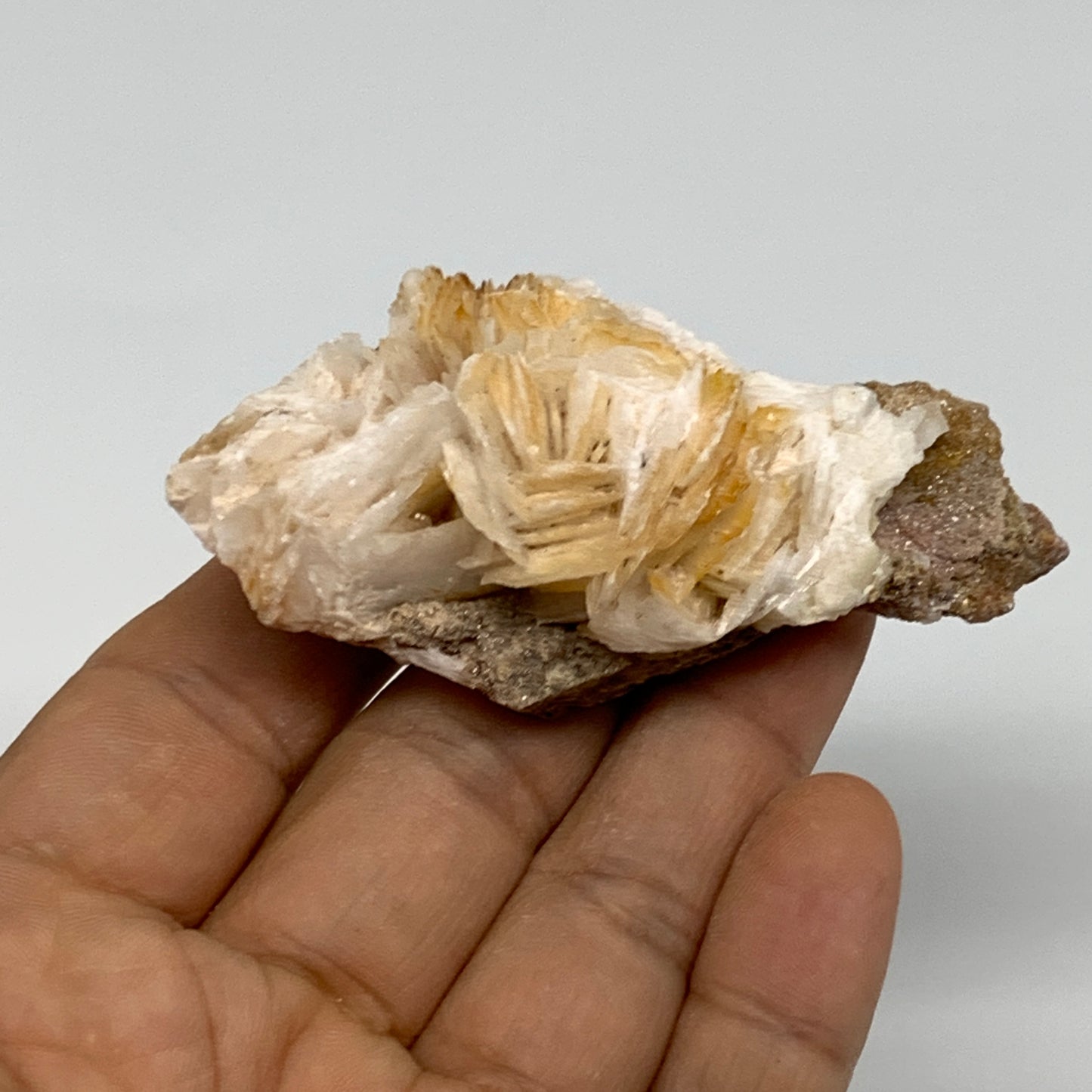 85g, 2.9"x1.7x1", Natural Golden Barite Mineral Specimen @Morocco, B33493