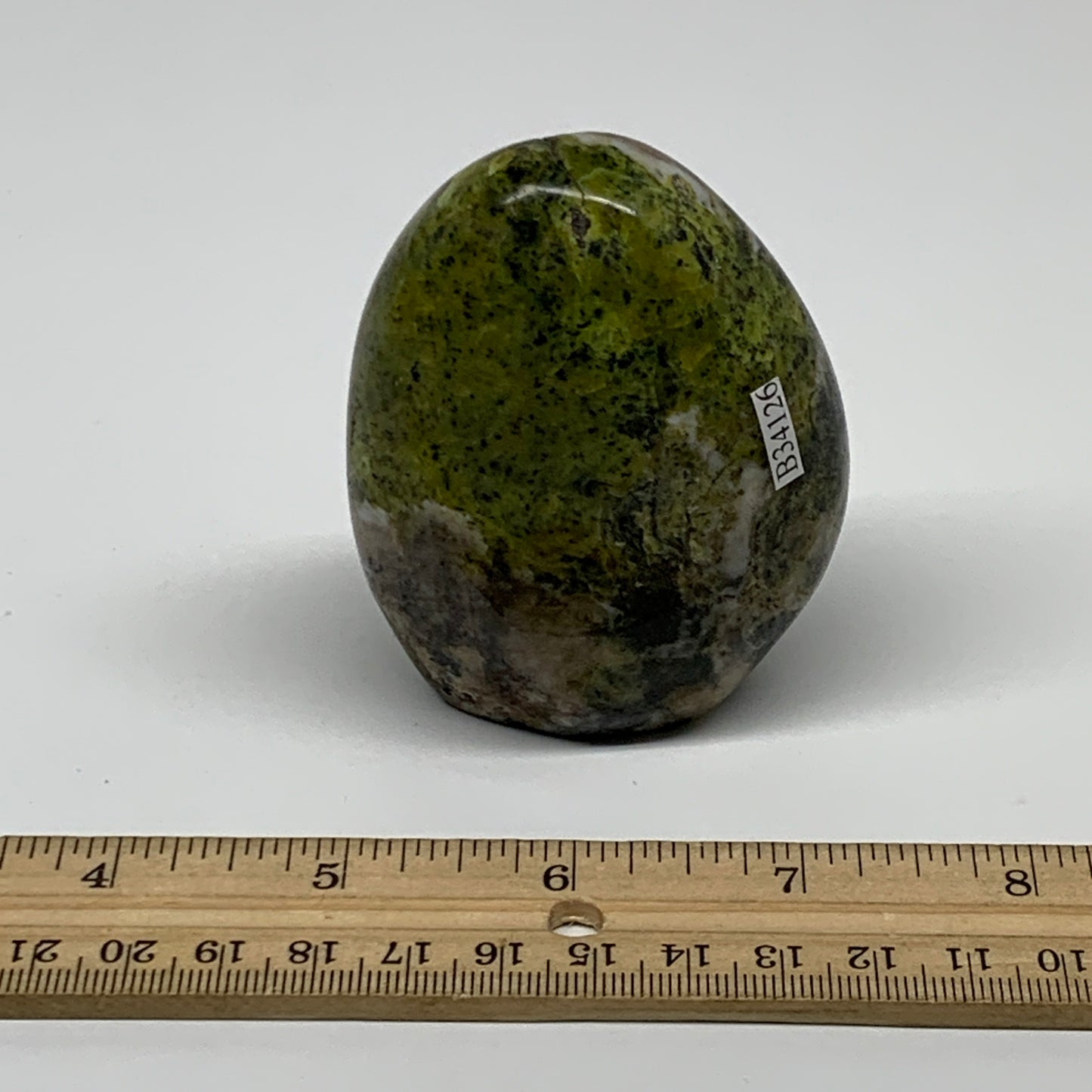 221g, 3"x2.3"x1.5", Green Opal Crystal Freeform Polished Gemstone, B34126