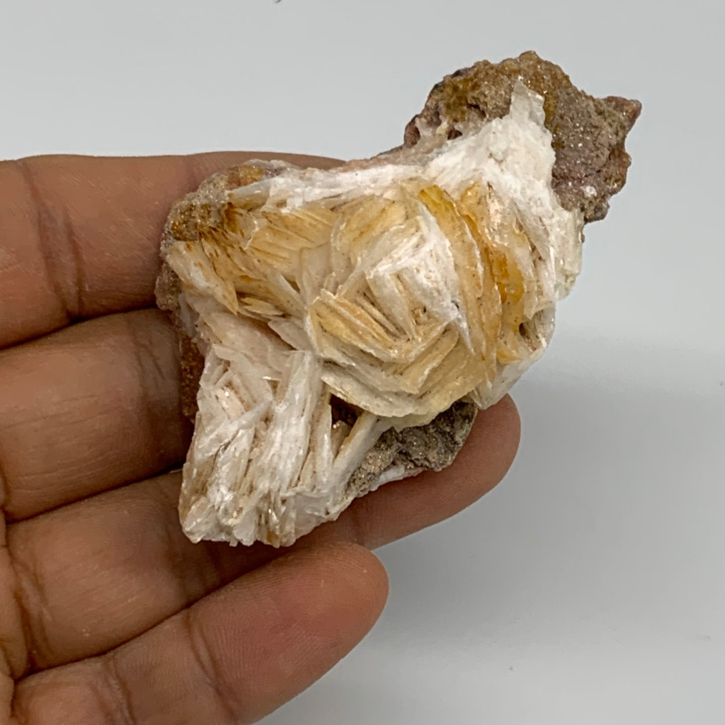 85g, 2.9"x1.7x1", Natural Golden Barite Mineral Specimen @Morocco, B33493