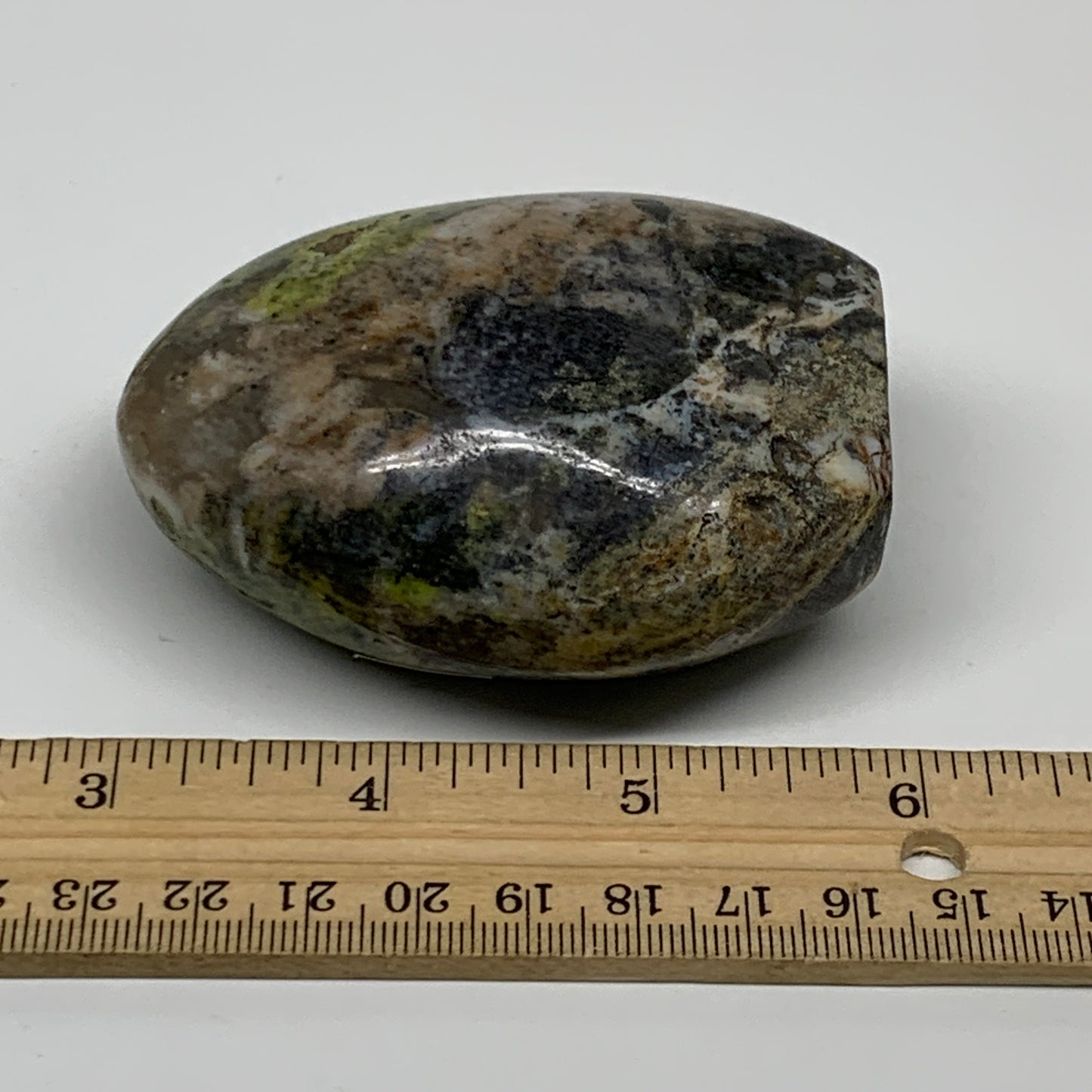 221g, 3"x2.3"x1.5", Green Opal Crystal Freeform Polished Gemstone, B34126