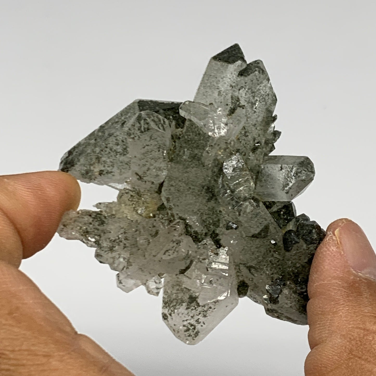 50g, 2.5"x2.3"x0.9", Chlorine Quartz Crystal Mineral,Specimen Terminated,B27667