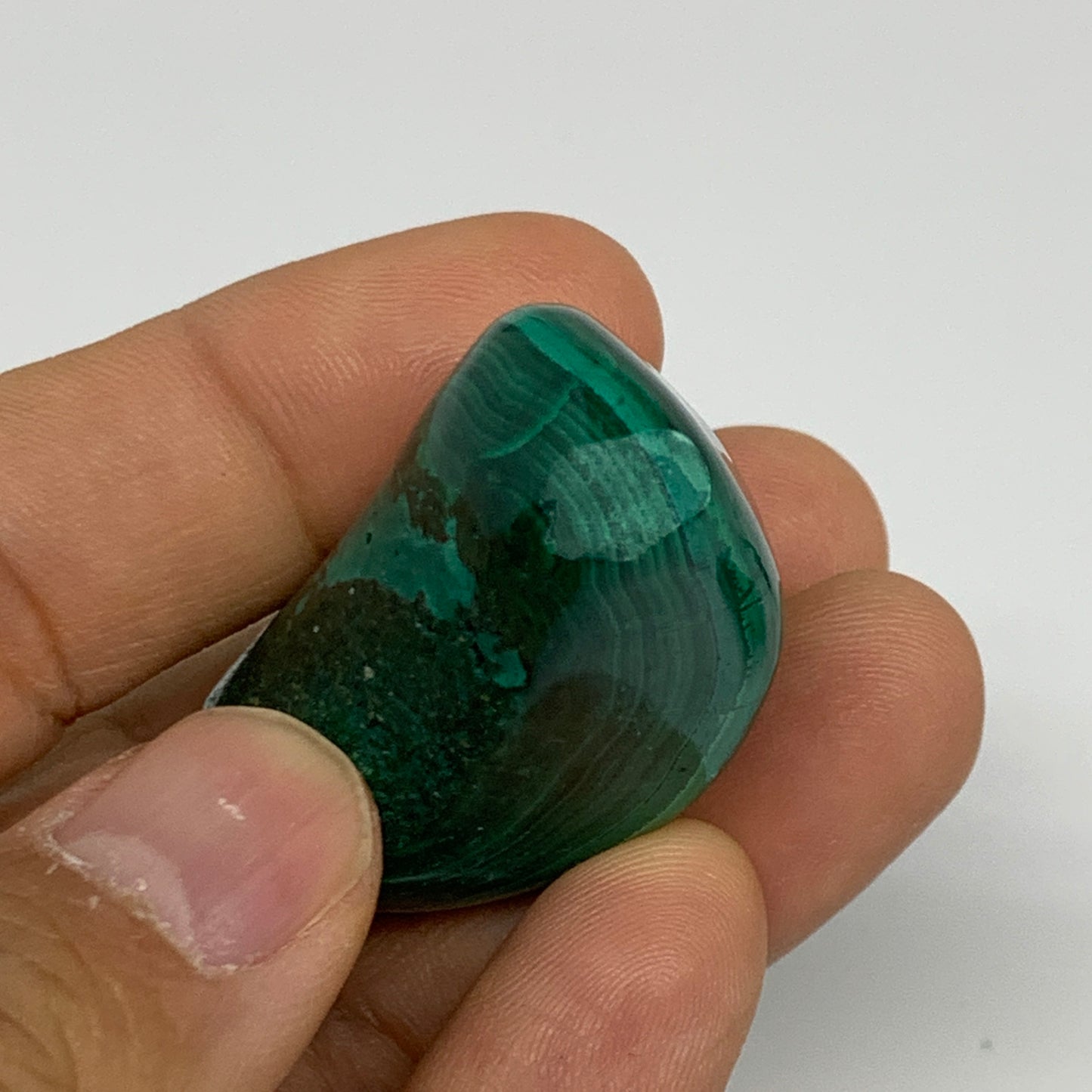 155.8g, 1"-1.7", 3pcs, Natural Small Malachite Tumbled Polished, B32825