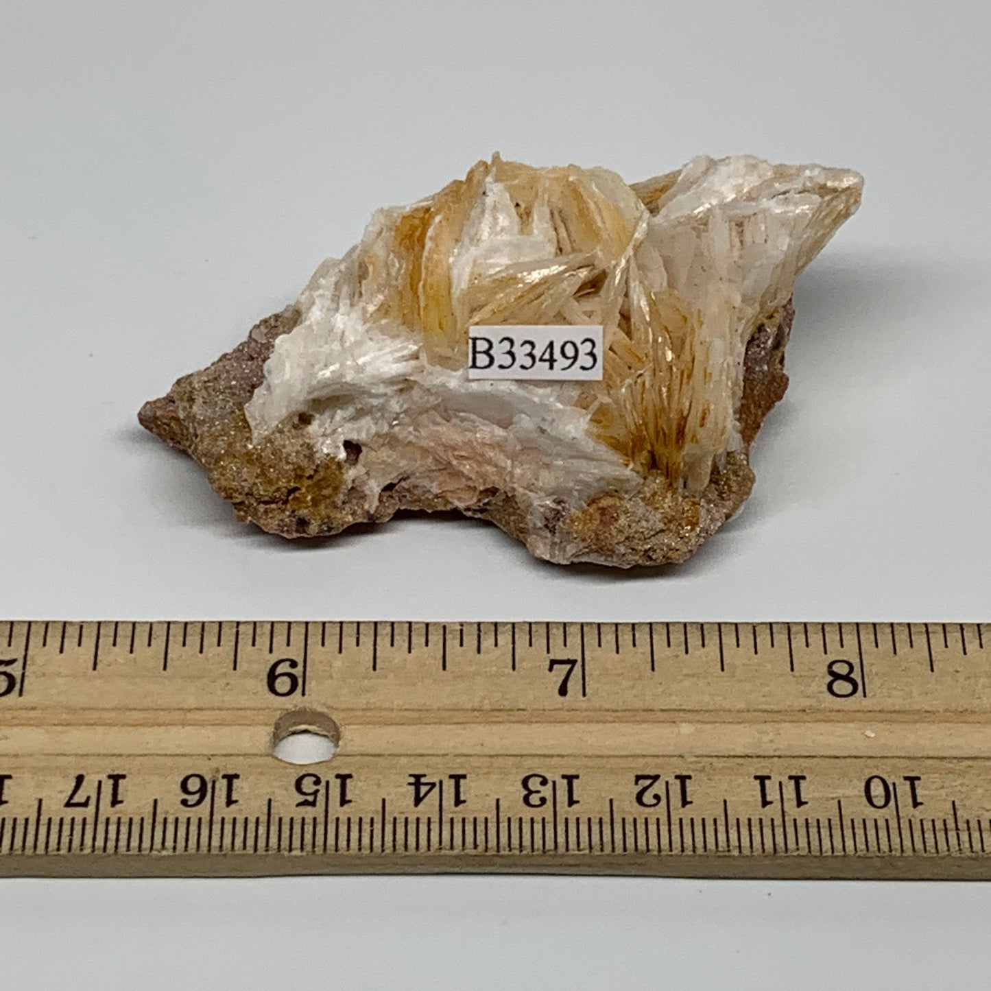 85g, 2.9"x1.7x1", Natural Golden Barite Mineral Specimen @Morocco, B33493