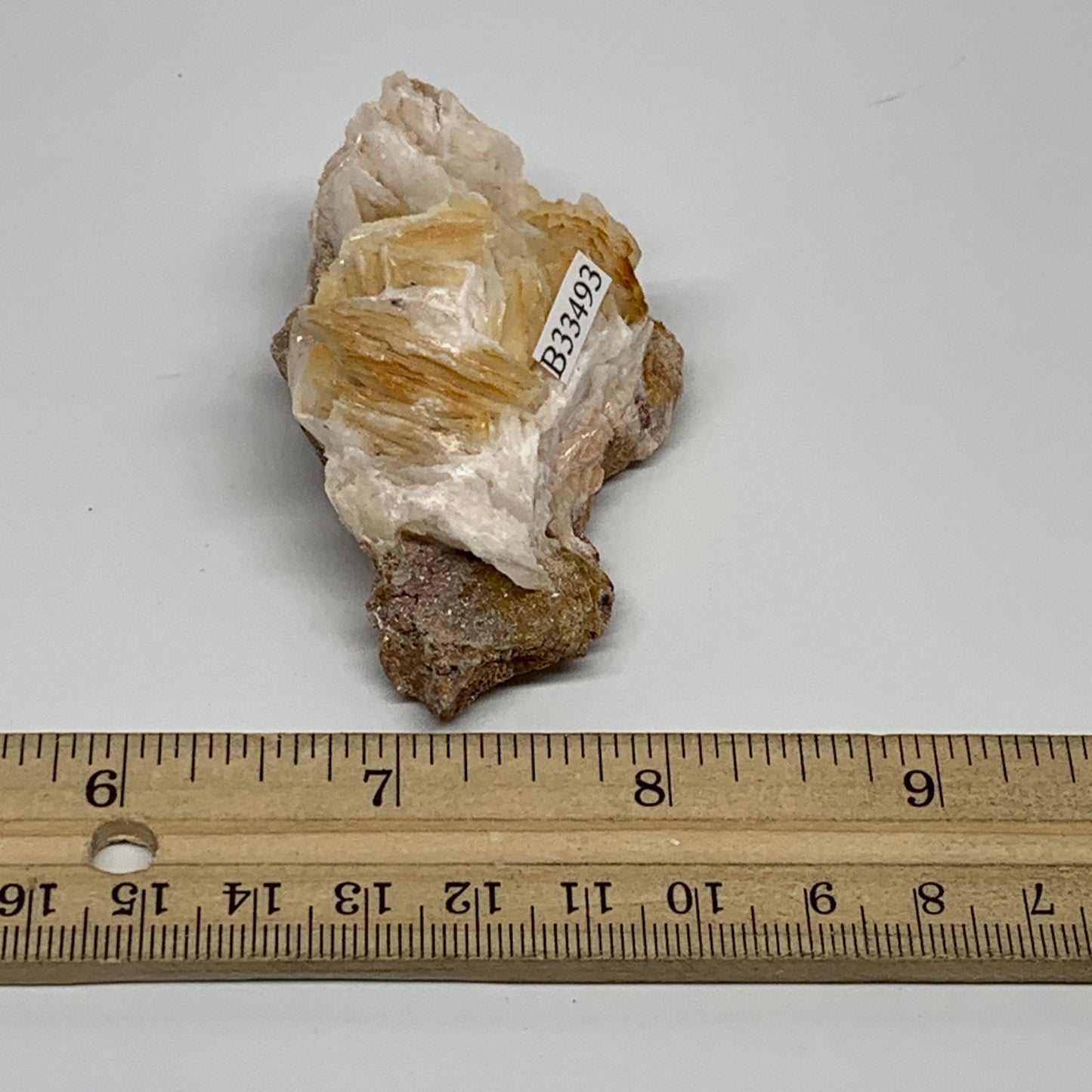 85g, 2.9"x1.7x1", Natural Golden Barite Mineral Specimen @Morocco, B33493