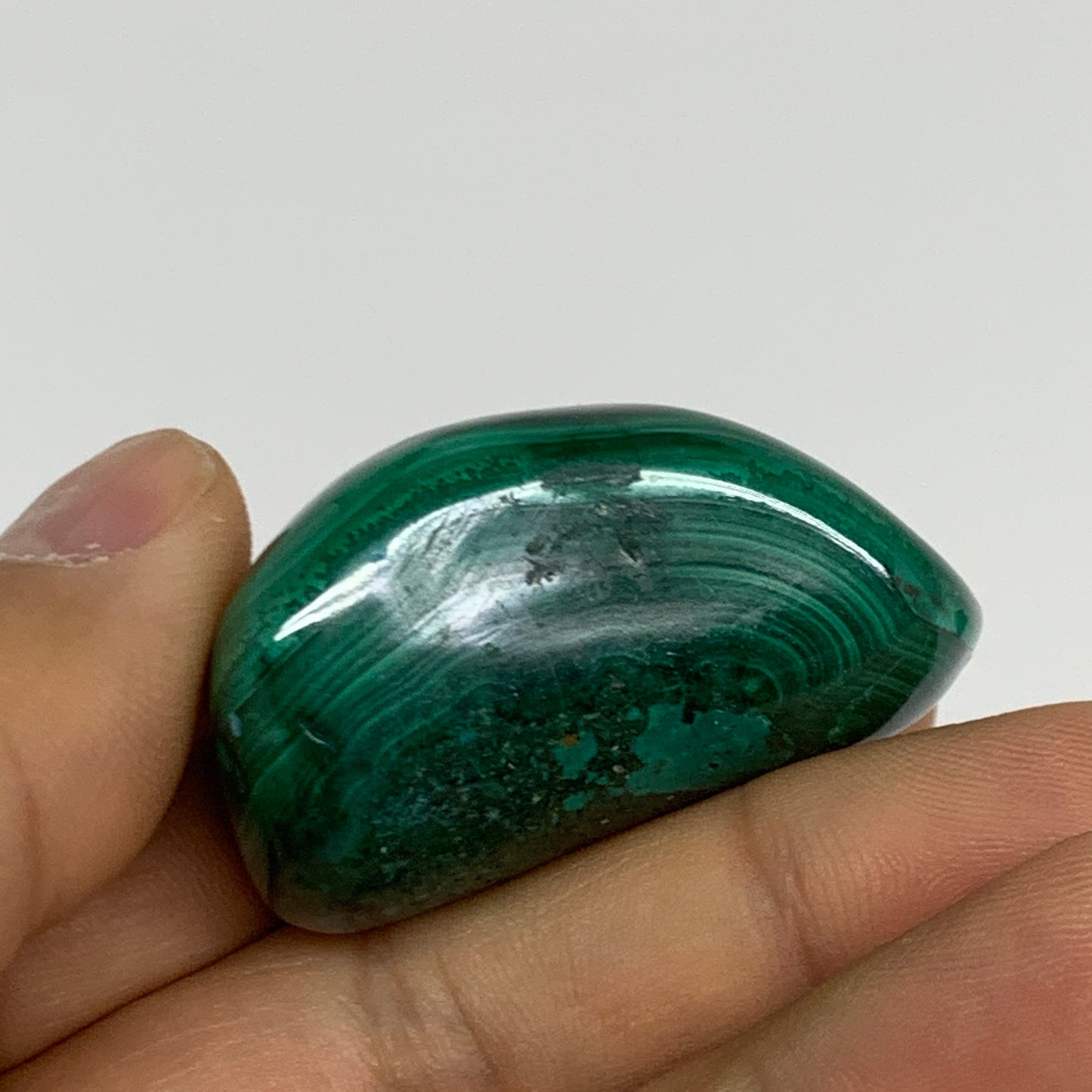 155.8g, 1"-1.7", 3pcs, Natural Small Malachite Tumbled Polished, B32825