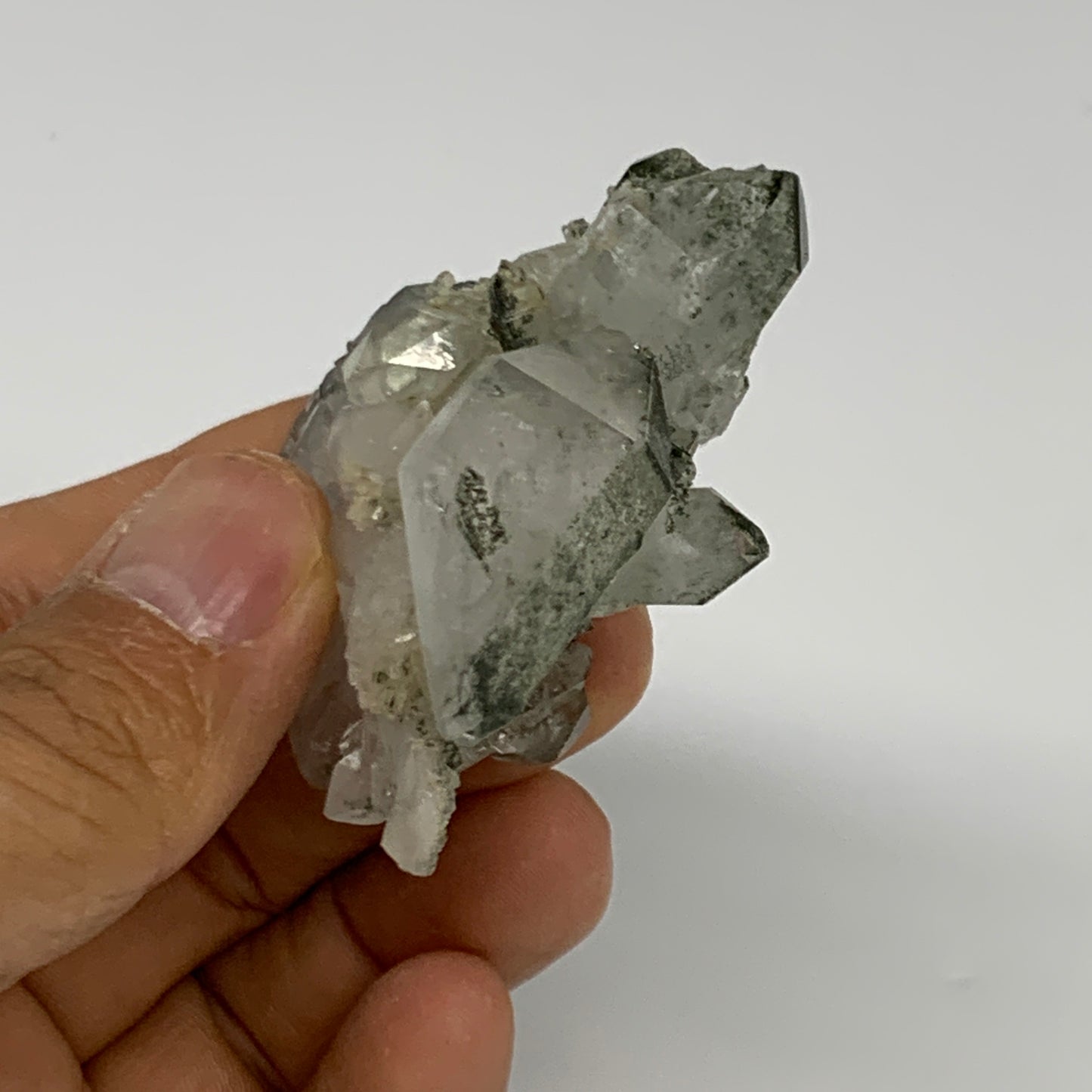 50g, 2.5"x2.3"x0.9", Chlorine Quartz Crystal Mineral,Specimen Terminated,B27667