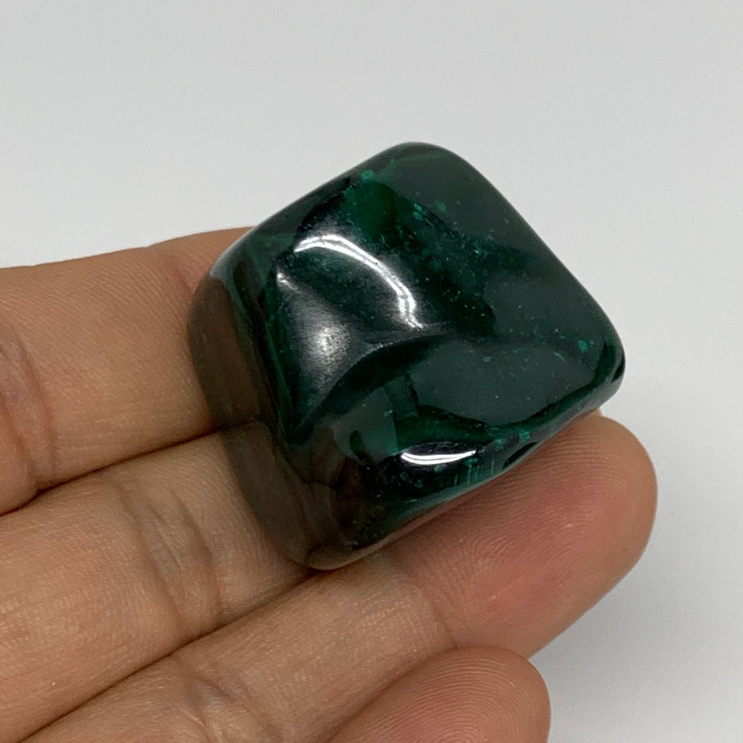155.8g, 1"-1.7", 3pcs, Natural Small Malachite Tumbled Polished, B32825