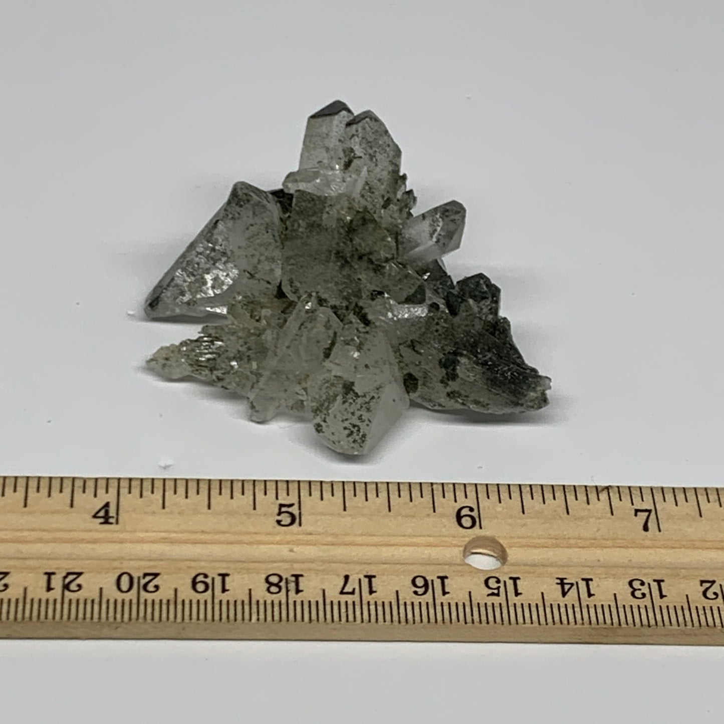 50g, 2.5"x2.3"x0.9", Chlorine Quartz Crystal Mineral,Specimen Terminated,B27667