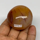102.1g, 1.8"x1.8"x1.3", Red Carnelian Palm-Stone Gem Crystal Polished, B28444
