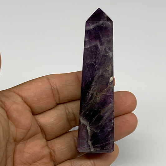 78.1g, 3.4"x0.8", Natural Amethyst Tower Point Obelisk @Brazil, B31516