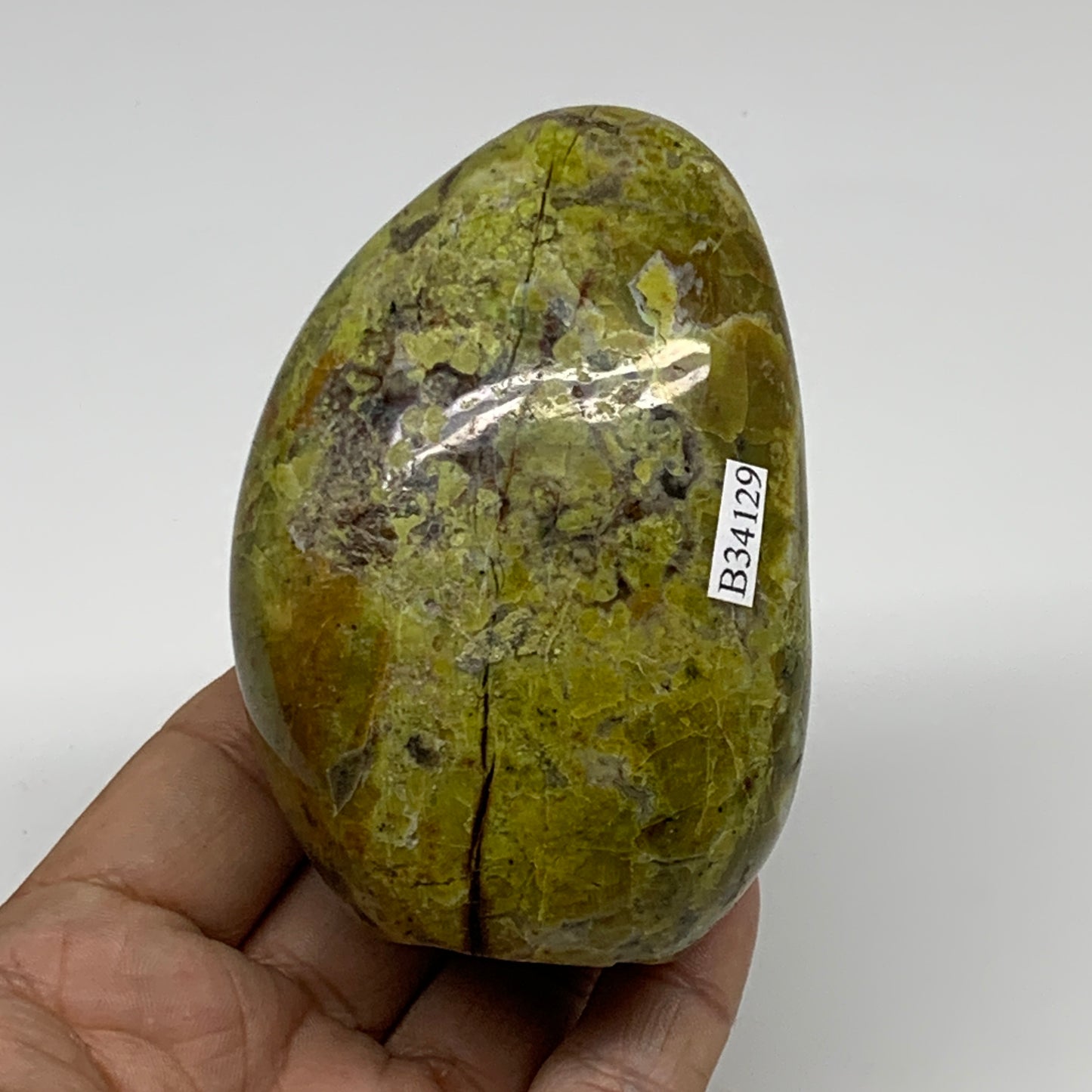 272.1g, 3.4"x2.3"x1.7", Green Opal Crystal Freeform Polished Gemstone, B34129