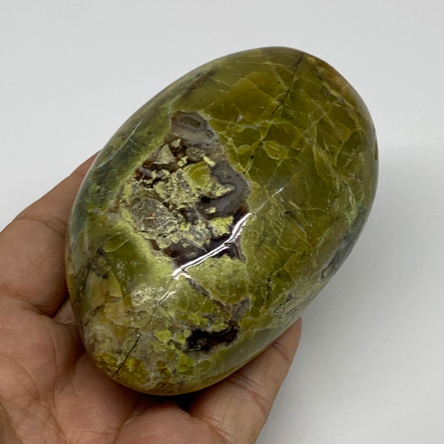 272.1g, 3.4"x2.3"x1.7", Green Opal Crystal Freeform Polished Gemstone, B34129