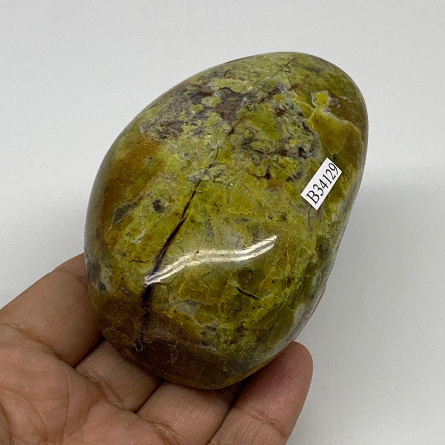 272.1g, 3.4"x2.3"x1.7", Green Opal Crystal Freeform Polished Gemstone, B34129